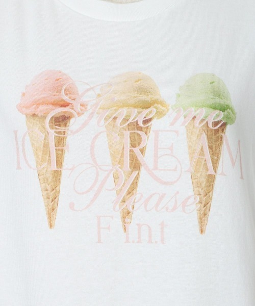 F i.n.t（フィント）の「トリプルアイスクリームプリントTシャツ/SweetsCollection（Tシャツ/カットソー・レディース・ホワイト・FREE）」の8枚目の写真