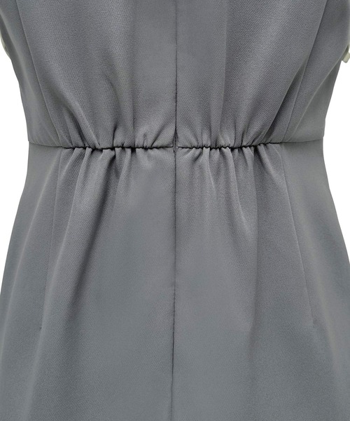 RUIRUE BOUTIQUE（ルイルエブティック）の「オケージョンドレス 結婚式 ストレッチ ｜ ボレロ ＆ フリル ワンピ セットアップ ｜ 二次会 披露宴 美脚 ワンピース オケージョン お呼ばれ パーティードレス（ドレス・レディース・アッシュグレー/ブラック/ホワイト×ブラック・S/M/L/LL）」の21枚目の写真