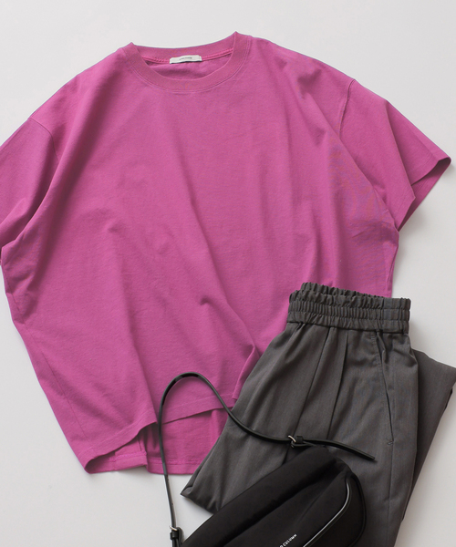 JOURNAL STANDARD（ジャーナルスタンダード）の「《追加5》タックスウェットTシャツ（Tシャツ/カットソー・レディース・パープル系その他/ホワイト/ブラウン系その他/ブラック・FREE）」の4枚目の写真