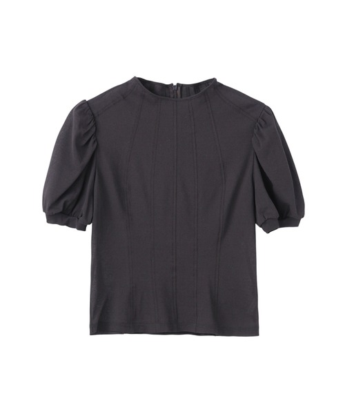 JOHN LAWRENCE SULLIVAN(ジョンローレンスサリバン)の「COTTON JERSEY PUFF SLEEVE T-SHIRT(Tシャツ/カットソー・レディース・ブラウン/ブラック/グレー・ONE SIZE)」の1枚目の写真
