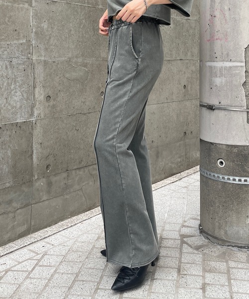 ROGER AND RAW(ロジャーアンドロウ)の「ソフトフレアスウェットパンツ(スウェットパンツ・レディース・ネイビー/カーキ/ブラウン/スミクロ・FREE)」の8枚目の写真
