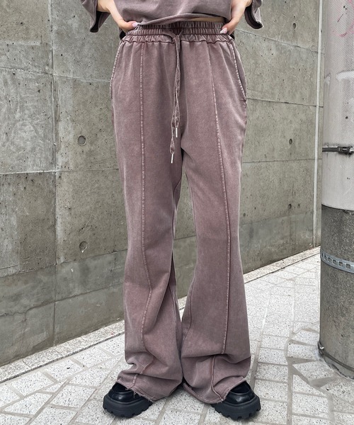 ROGER AND RAW(ロジャーアンドロウ)の「ソフトフレアスウェットパンツ(スウェットパンツ・レディース・ネイビー/カーキ/ブラウン/スミクロ・FREE)」の14枚目の写真