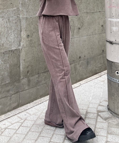 ROGER AND RAW(ロジャーアンドロウ)の「ソフトフレアスウェットパンツ(スウェットパンツ・レディース・ネイビー/カーキ/ブラウン/スミクロ・FREE)」の16枚目の写真