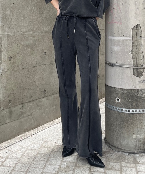 ROGER AND RAW(ロジャーアンドロウ)の「ソフトフレアスウェットパンツ(スウェットパンツ・レディース・ネイビー/カーキ/ブラウン/スミクロ・FREE)」の18枚目の写真