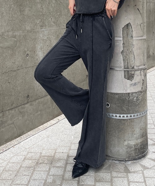 ROGER AND RAW(ロジャーアンドロウ)の「ソフトフレアスウェットパンツ(スウェットパンツ・レディース・ネイビー/カーキ/ブラウン/スミクロ・FREE)」の19枚目の写真