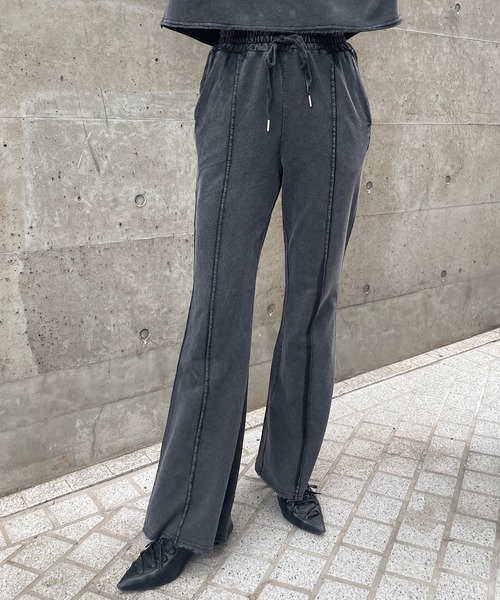 ROGER AND RAW(ロジャーアンドロウ)の「ソフトフレアスウェットパンツ(スウェットパンツ・レディース・ネイビー/カーキ/ブラウン/スミクロ・FREE)」の22枚目の写真