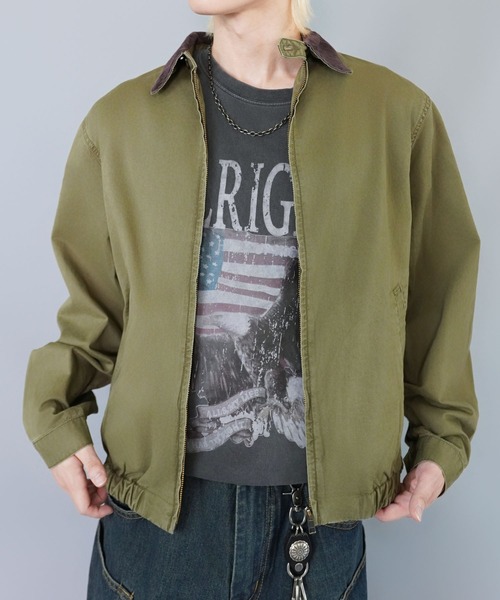 短丈ツイルスウィングジャケット/チェック/ユニセックス（その他