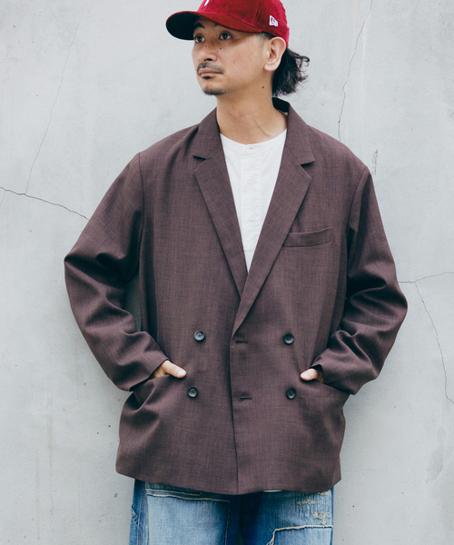 JOURNAL STANDARD relume(ジャーナルスタンダード レリューム)の「バスケット ”ウォッシャブル” ダブルブレスト ジャケット(その他アウター・メンズ・ブラウン/ブラックミックス/ブラック・LARGE/MEDIUM)」の10枚目の写真