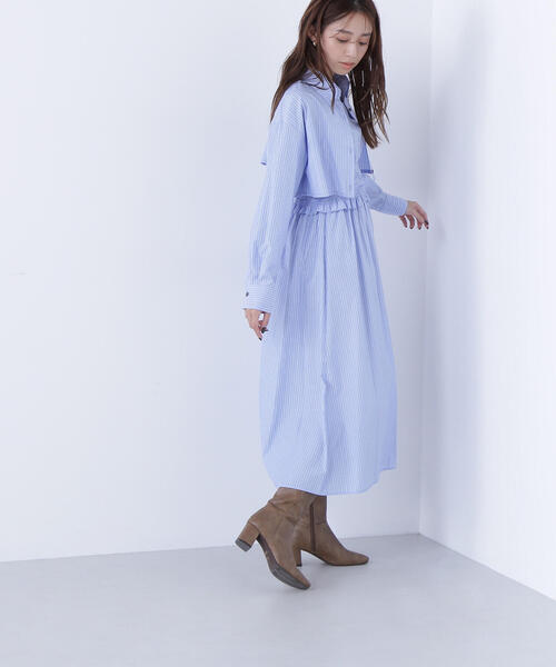 NATURAL BEAUTY BASIC(ナチュラルビューティーベーシック)の「◇レイヤードマルチストライプワンピース(ワンピース・レディース・ベージュ系その他/ブルー系その他・MEDIUM/P/S)」の17枚目の写真