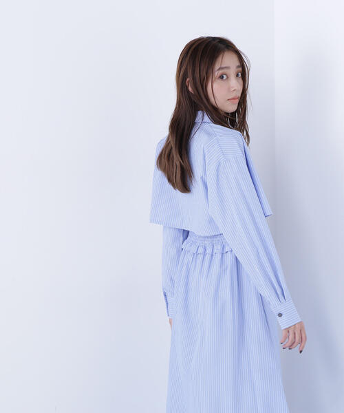 NATURAL BEAUTY BASIC(ナチュラルビューティーベーシック)の「◇レイヤードマルチストライプワンピース(ワンピース・レディース・ベージュ系その他/ブルー系その他・MEDIUM/P/S)」の19枚目の写真