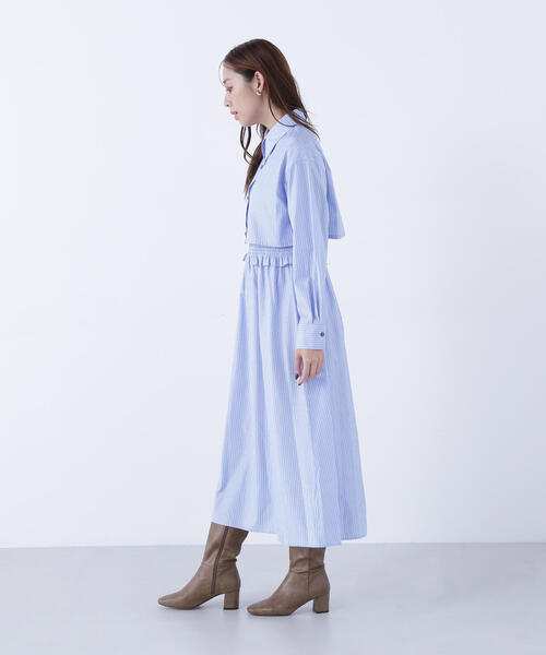 NATURAL BEAUTY BASIC(ナチュラルビューティーベーシック)の「◇レイヤードマルチストライプワンピース(ワンピース・レディース・ベージュ系その他/ブルー系その他・MEDIUM/P/S)」の22枚目の写真