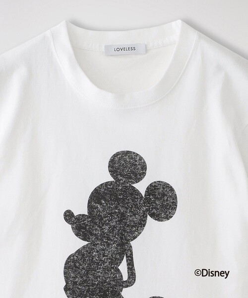 LOVELESS(ラブレス)の「【ミッキーマウス / LOVELESS限定】プリントTシャツ(フロントシルエットスタイル)(Tシャツ/カットソー・レディース・ブラック/ホワイト・S)」の11枚目の写真