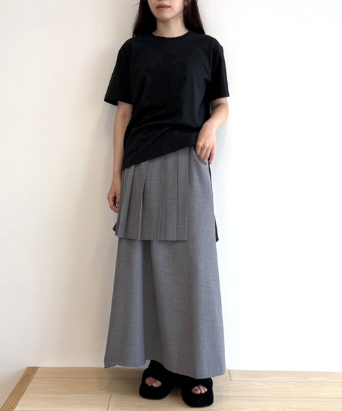 LOVELESS(ラブレス)の「【ミッキーマウス / LOVELESS限定】プリントTシャツ(フロントシルエットスタイル)(Tシャツ/カットソー・レディース・ブラック/ホワイト・S)」の4枚目の写真