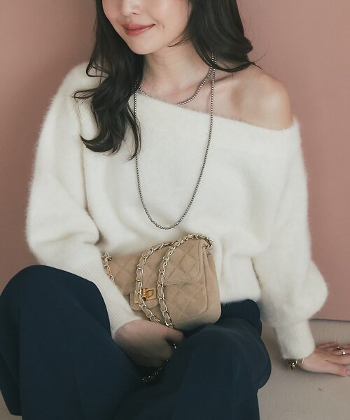 セール】【miki監修・最強モテニット】ヘアリーウールカシミヤ混
