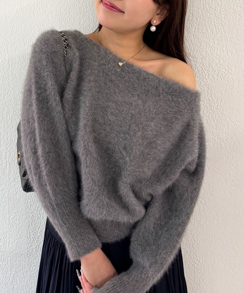 セール】【miki監修・最強モテニット】ヘアリーウールカシミヤ混