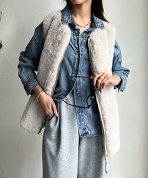 Chez toi（シェトワ）の「ムートン×ファーベスト（ベスト）」