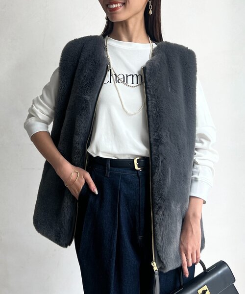 ムートン×ファーベスト（ベスト）｜Chez toi（シェトワ）の