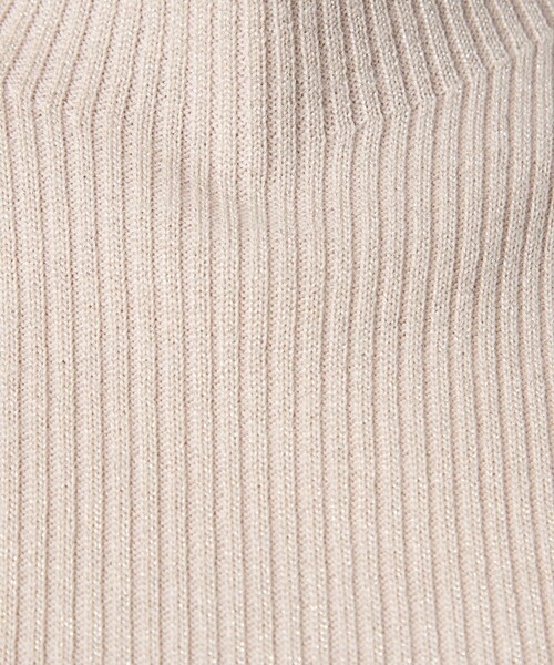 green label relaxing(グリーンレーベルリラクシング)の「ラメ リブ ボトルネック ニット プルオーバー ウォッシャブル(ニット/セーター・レディース・ナチュラル/ライトグレー/ダークグレー・FREE)」の5枚目の写真