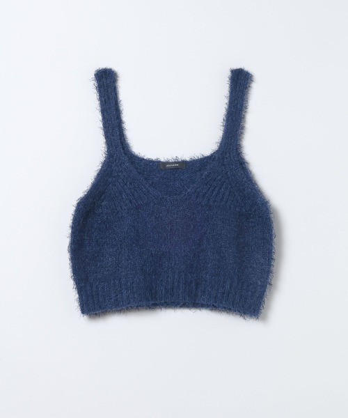 JEANASIS（ジーナシス）の「3GフェザーMIXニットNS/592554（ニット/セーター・レディース・ネイビー/チャコールグレー/グレー・FREE）」の3枚目の写真