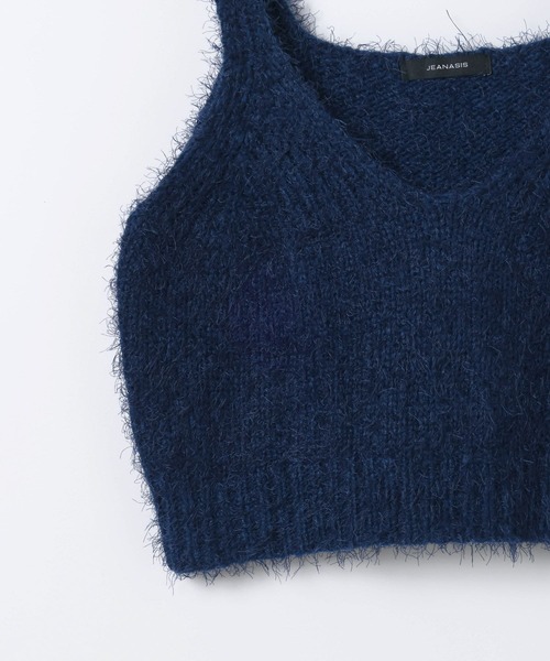 JEANASIS（ジーナシス）の「3GフェザーMIXニットNS/592554（ニット/セーター・レディース・ネイビー/チャコールグレー/グレー・FREE）」の8枚目の写真