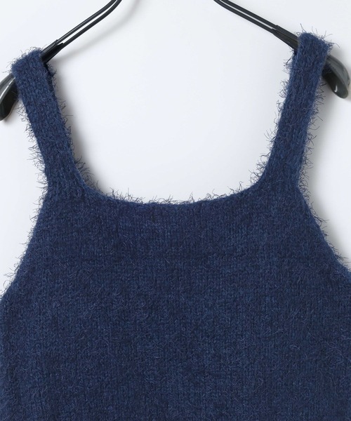 JEANASIS（ジーナシス）の「3GフェザーMIXニットNS/592554（ニット/セーター・レディース・ネイビー/チャコールグレー/グレー・FREE）」の9枚目の写真