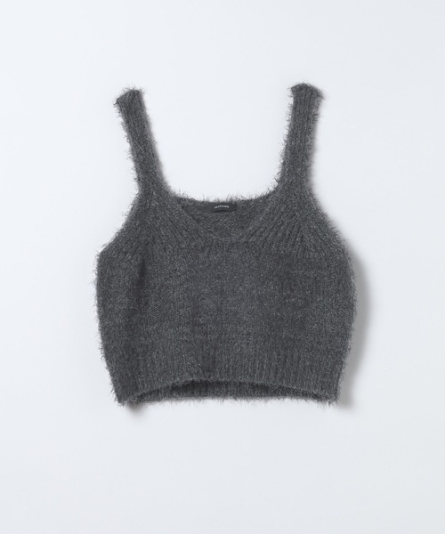 JEANASIS（ジーナシス）の「3GフェザーMIXニットNS/592554（ニット/セーター・レディース・ネイビー/チャコールグレー/グレー・FREE）」の4枚目の写真