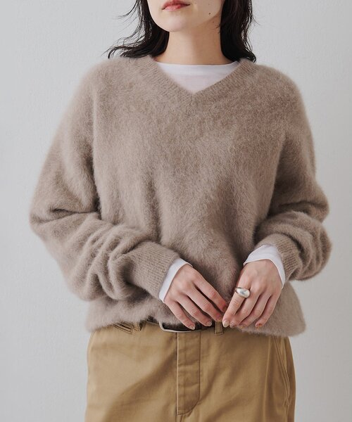 ファーVプルオーバー（ニット/セーター）｜Whim Gazette（ウィム