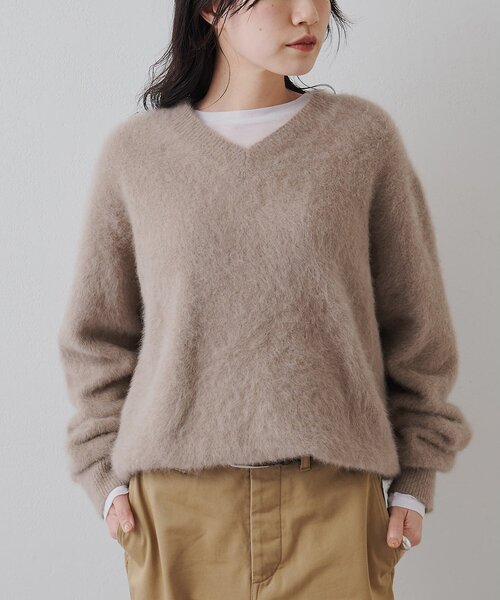 Spick and Span 25ss シルキーヤーンVネックプルオーバー ぱんさん用