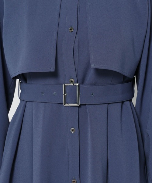 【美品】HARE　ビジューデザインワンピース　ブルー　ベルト付き HARE（ハレ）の「ビジューデザインワンピース(HARE)（ワンピース