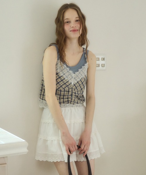 Birthday room(バースデイルーム)の「コットンレースミニスカート/ cotton lace mini-skirt(スカート・レディース・ホワイト/ブラック・FREE)」の20枚目の写真