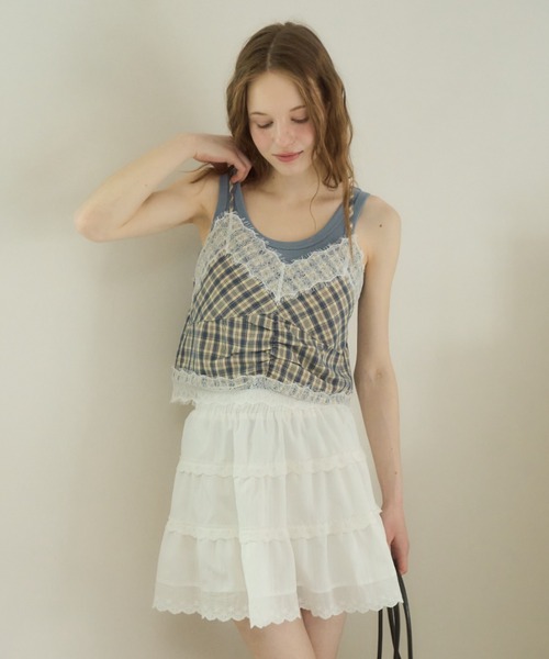 Birthday room(バースデイルーム)の「コットンレースミニスカート/ cotton lace mini-skirt(スカート・レディース・ホワイト/ブラック・FREE)」の10枚目の写真