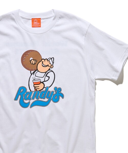 FREAK'S STORE(フリークスストア)の「RANDY'S DONUTS/ランディーズドーナツ RANDYS BOY BLUE TEE/ ランディーズボーイ ブルーTシャツ(Tシャツ/カットソー・メンズ・ホワイト/チャコールグレー・X-LARGE/LARGE/MEDIUM/XX-LARGE)」の3枚目の写真
