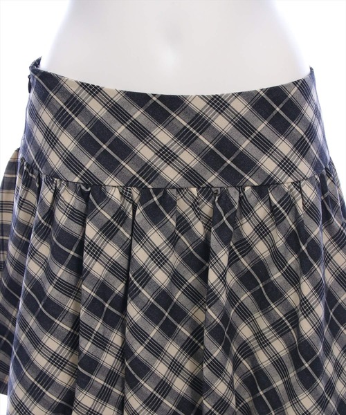 clear（クリア）の「チェック柄切替バルーンミニスカート[着回し力抜群 ガーリー]≪AW新作≫（スカート・レディース・ブラウン/ブラック・S/M）」の12枚目の写真