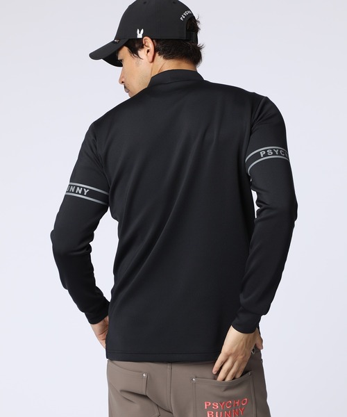 Psycho Bunny（サイコバニー）の「[GOLF]ラインスリーブロゴ モックネックＴシャツ（Tシャツ/カットソー・メンズ・ブラック/ネイビー/ホワイト・X-LARGE/LARGE/XX-LARGE/MEDIUM）」の9枚目の写真