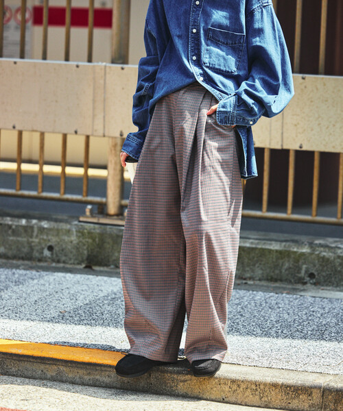 セール】クラウンパンツ/ツータック バレルパンツ（スラックス