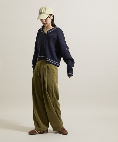 FREAK'S STORE（フリークスストア）の「クラウンパンツ/ツータック バレルパンツ（スラックス・レディース・ライトグレー/その他13/オリーブ/ネイビー/ブラック・SMALL/MEDIUM）」の16枚目の写真