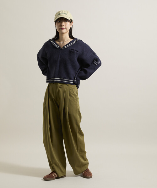 FREAK'S STORE（フリークスストア）の「クラウンパンツ/ツータック バレルパンツ（スラックス・レディース・ライトグレー/その他13/オリーブ/ネイビー/ブラック・SMALL/MEDIUM）」の18枚目の写真