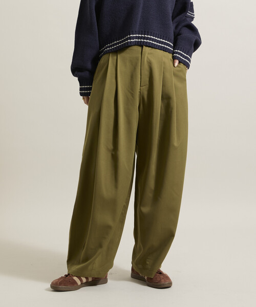 FREAK'S STORE（フリークスストア）の「クラウンパンツ/ツータック バレルパンツ（スラックス・レディース・ライトグレー/その他13/オリーブ/ネイビー/ブラック・SMALL/MEDIUM）」の22枚目の写真