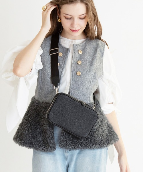 styiro(スタイロ)の「本革縦横2wayショルダー(ショルダーバッグ・レディース・モカ/ブラック・FREE)」の1枚目の写真