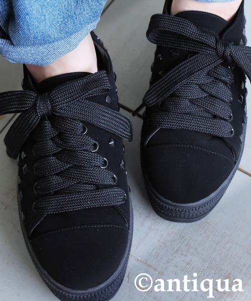 antiqua(アンティカ)の「スタッズ厚底 スニーカー(スニーカー・レディース・ホワイト/ブラック・S/M/L/LL)」の10枚目の写真