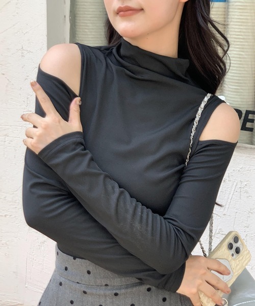 オフショルダー mily bilet】トレンド美スタイル。2WAYアシンメトリーオフ