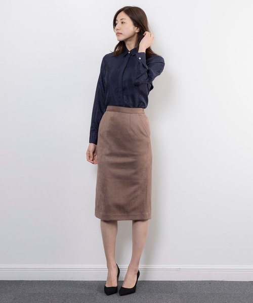NARACAMICIE(ナラカミーチェ)の「【NARACAMICIE】ドットジャガード長袖シャツ衿ブラウス(シャツ/ブラウス・レディース・ネイビー/ホワイト・M/S/L)」の16枚目の写真
