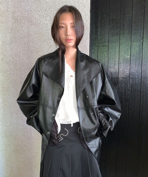 LONSLAN】ワイドラペルオーバージャケット LONW25a009（その他アウター