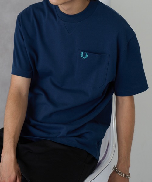FRED PERRY(フレッドペリー)の「【FRED PERRY】POCKET DETAIL T-SHIRT M2408(Tシャツ/カットソー・メンズ・ホワイト/グリーン/ネイビー/ミント/ブラック/オフホワイト・XL/L/M/S)」の6枚目の写真