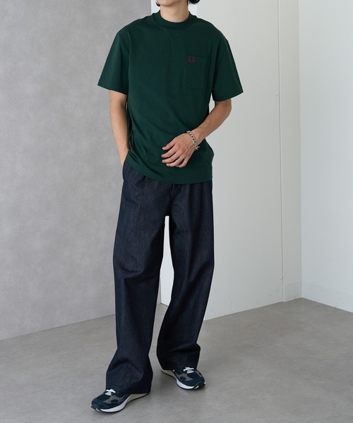 FRED PERRY(フレッドペリー)の「【FRED PERRY】POCKET DETAIL T-SHIRT M2408(Tシャツ/カットソー・メンズ・ホワイト/グリーン/ネイビー/ミント/ブラック/オフホワイト・XL/L/M/S)」の9枚目の写真