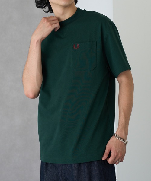 FRED PERRY(フレッドペリー)の「【FRED PERRY】POCKET DETAIL T-SHIRT M2408(Tシャツ/カットソー・メンズ・ホワイト/グリーン/ネイビー/ミント/ブラック/オフホワイト・XL/L/M/S)」の7枚目の写真