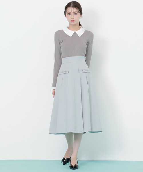 セール】◇ウーリッシュフラノタックフレアスカート（スカート）｜JILL