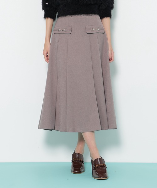 JILL by JILL STUART（ジルバイジルスチュアート）の「◇ウーリッシュフラノタックフレアスカート（スカート・レディース・ベージュ/グリーン/グレー/ブラウン系その他・MEDIUM/SMALL）」の14枚目の写真