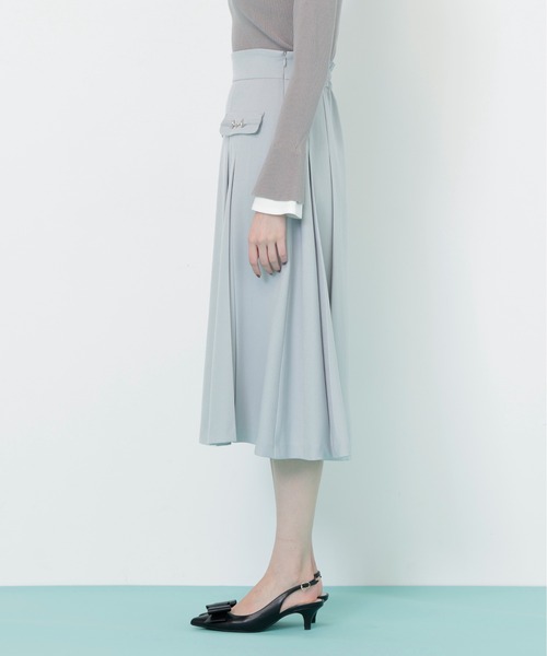 JILL by JILL STUART（ジルバイジルスチュアート）の「◇ウーリッシュフラノタックフレアスカート（スカート・レディース・ベージュ/グリーン/グレー/ブラウン系その他・MEDIUM/SMALL）」の22枚目の写真