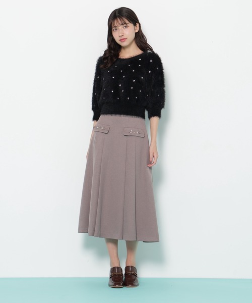 JILL by JILL STUART（ジルバイジルスチュアート）の「◇ウーリッシュフラノタックフレアスカート（スカート・レディース・ベージュ/グリーン/グレー/ブラウン系その他・MEDIUM/SMALL）」の10枚目の写真